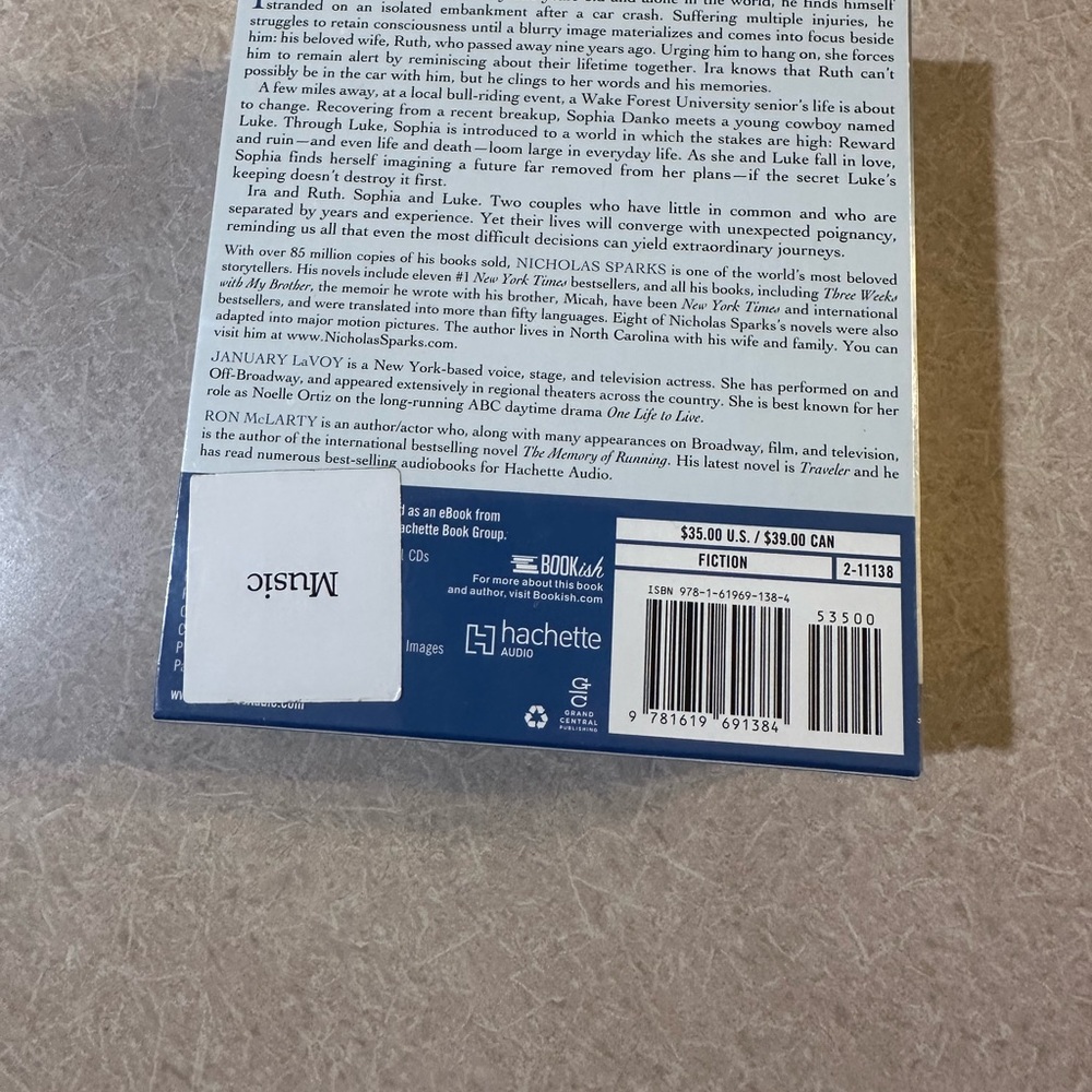 Nicholas Sparks Audiobook CD “The Longest Ride”